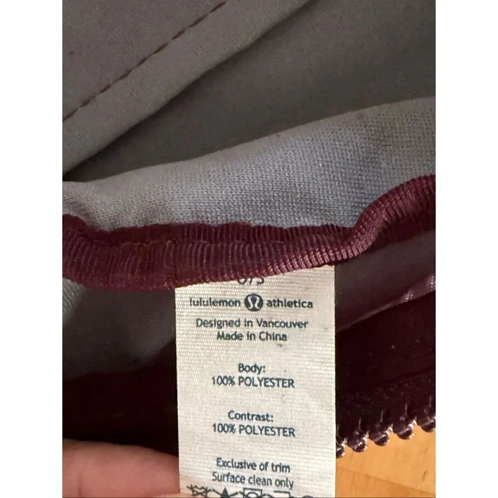 Lululemon Yoga Mat Bag Burgundy Print Mesh Zip Carrier - Picture 13 of 14